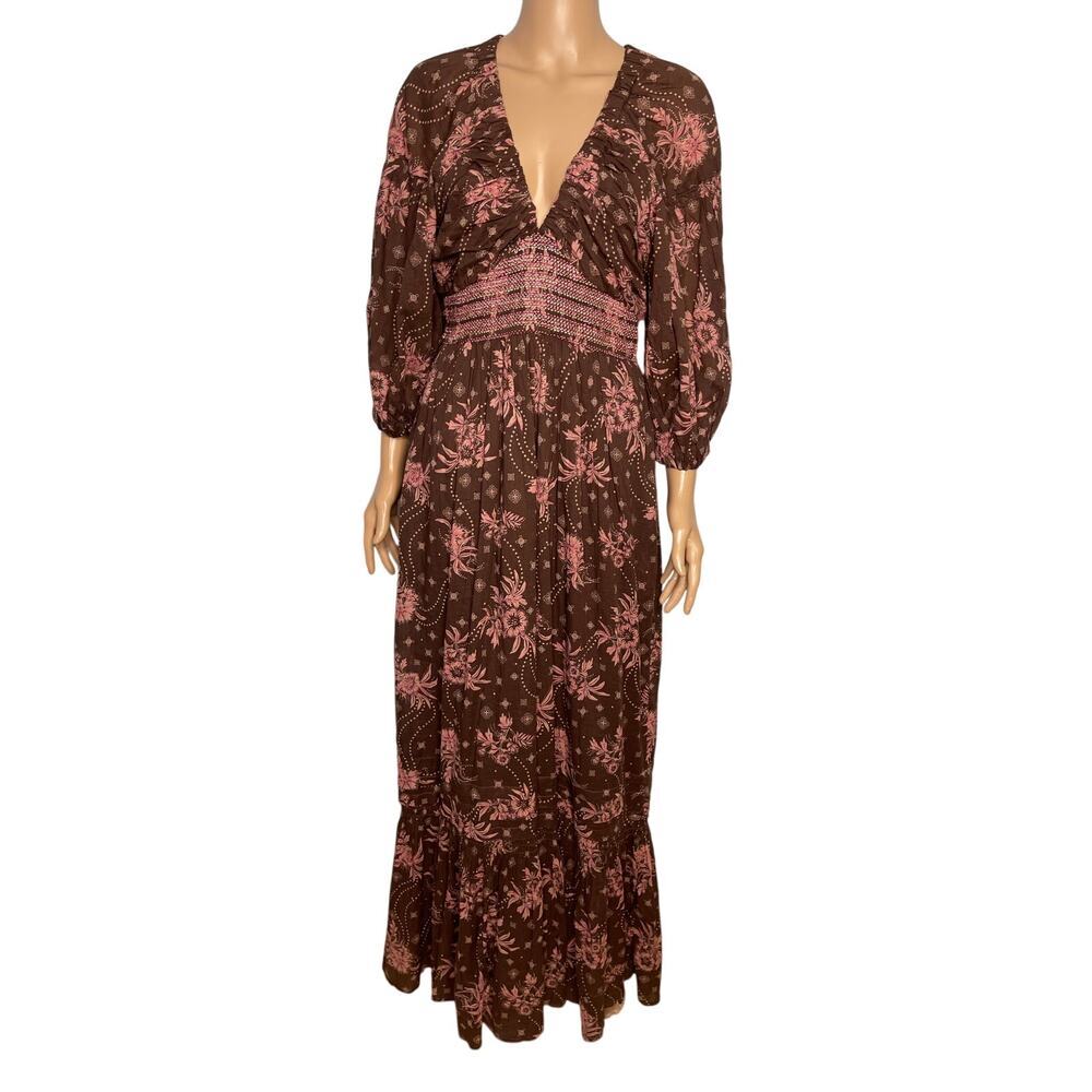 Free People NWT womens Golden Hour Maxi Dress size Small Boho Cottagecore - Picture 4 of 13